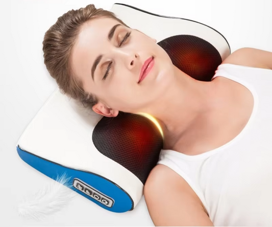 Maison Shiatsu SleepRelief™ : Oreiller cervical massage shiatsu chauffant pour détente et sommeil