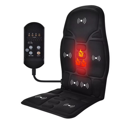 Maison Shiatsu SeatRelief™ : Coussin siège massage chauffant dos complet pour maison et voiture