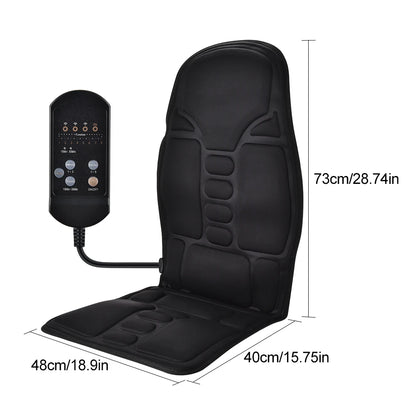 Maison Shiatsu SeatRelief™ : Coussin siège massage chauffant dos complet pour maison et voiture