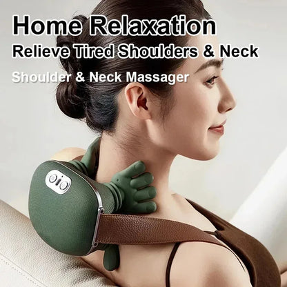 Maison Shiatsu HandRelief™ :Masseur nuque shiatsu mains 3D chauffantes sans fil