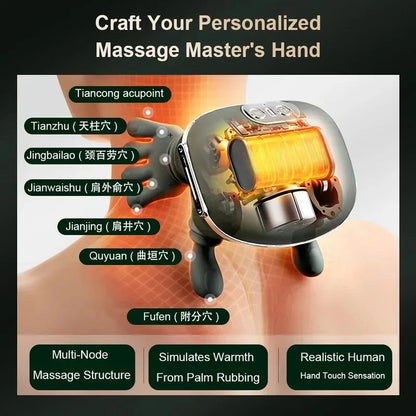 Maison Shiatsu HandRelief™ :Masseur nuque shiatsu mains 3D chauffantes sans fil