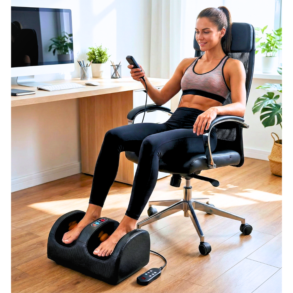 Maison Shiatsu FootRelief™ : Masseur pieds chauffant 3D pour relaxation profonde maison
