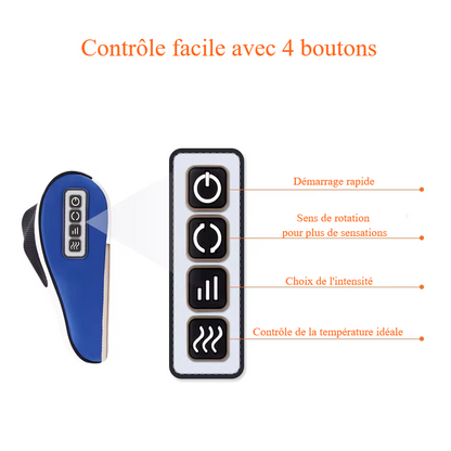 Maison Shiatsu SleepRelief™ : Oreiller cervical massage shiatsu chauffant pour détente et sommeil